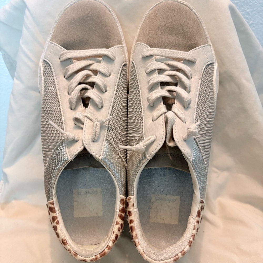 Dolce Vita Women's Gray and White Sneakers